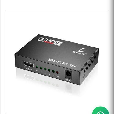 Splitter Hdmi 1×4 1080P Divisor Señal Amplificador Tv Monitor - Img 122980451