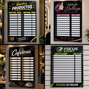 Variedad de carteles tipo pizarra de precios - Img 57589439