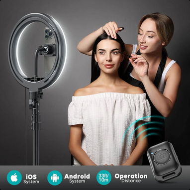 (X) Anillo de luz para selfie de 10 pulgadas con soporte para trípode - Img 126482205
