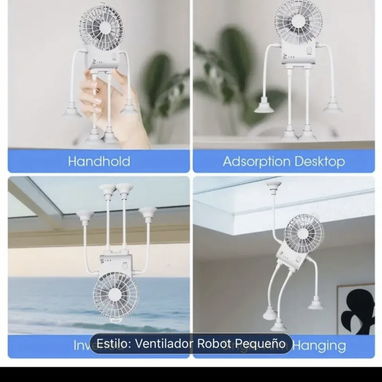 Ventilador recargable  estilo práctico con más de 6 horas de duración de 3 velocidades - Img 117745169