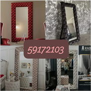 ♧♡\ ESPEJOS CON SU MARCO TAPIZADO. IDEALES PARA DECORAR SU HOGAR, O NEGOCIO. - Img 58247506