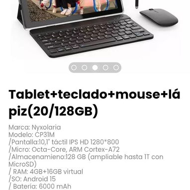 Tablet+teclado+mouse+lápiz(20/128GB) Marca: Nyxolaria - Img 125826261