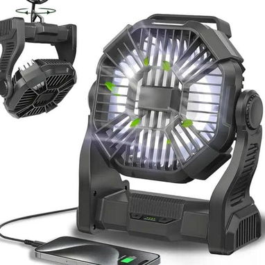 Combo de estación portátil + ventilador recargable - Img 119628732