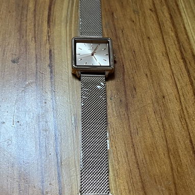 Hermosos reloj para mujer, dorado, oro rosa, con Correa de Malla de Acero Inoxidable, Chic y Minimalista - Img 122125079