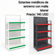 Estantes metalicos simples y dobles, góndolas, cestas y carritos de compra, mueble de caja, mostrador en forma de L, bac - Img 56432274