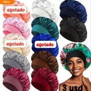 Gorros de satén y para ducha Turbantes diademas scrunchies felpitas - Img 55971618