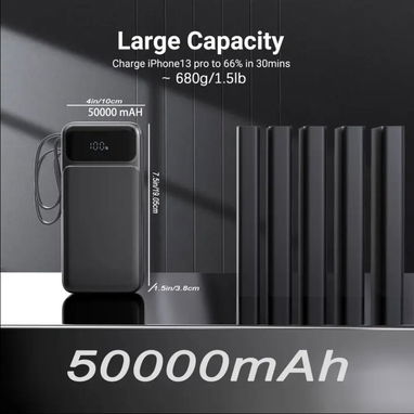 Power Bank Ultra Capacidad Znoyaf 50000mAh - Cargador Portátil - Img 111211173
