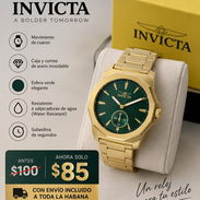 Reloj INVICTA Diseño: Elegante y moderno, Esfera: Verde intenso con detalles dorados. PRECIO: 85 USD Envío Incluído. - Img 57390120