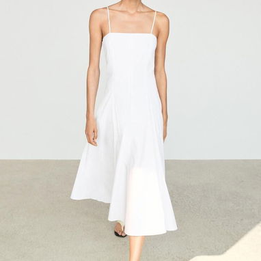 Vestido blanco midi 45 USD 💵 Zara ✨ - 2/2