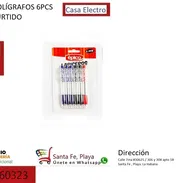 BOLÍGRAFOS REUTILIZABLES 6PCS AZUL - Img 56697494