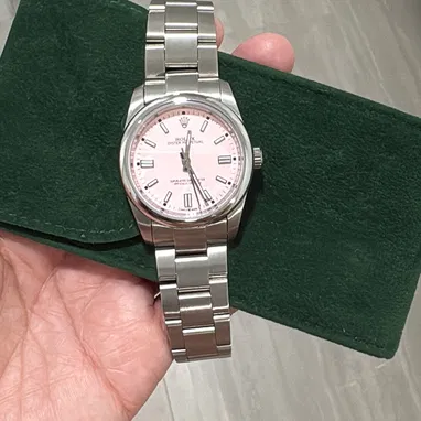 Rolex Oyster Perpetual ( copia excelente calidad) esfera rosa acero inoxidable 36mm - Img 121598350