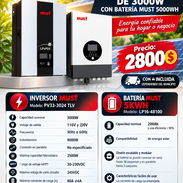 🌟Kit Inversor Must de 3000w con Batería Must de 5000w🌟 - Img 57538266