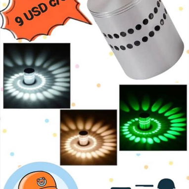 Aplique espiral multicolor y Aplique LED espiral con luz blanca,verde o amarilla - Img 122553212