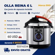 OLLA REINA C/rojo MARCA EKO 6L Con Junta de Respuesto Incluída - Img 56324075