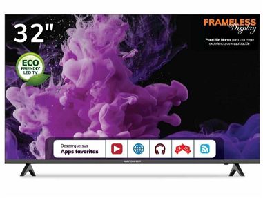Smart tv 32 pulgadas nuevo en caja 📦 con accesorios 2 mandos una base para ponerlo e la pared y con miles d canales gra - Img 66274207
