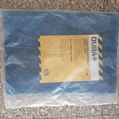 Lona de 6' x 8' plástica multiuso color azul DURA+ - Img 119047611