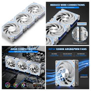 60usd   darkFlash INF34 Ventilador de Caja PC de 120MM, Encadenado, Refrigeración de hasta 2000RPM, PWM de 4 Pines, Vent - Img 55357150