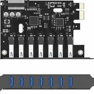TARJETA PCIE ORICO 7 PUERTOS USB 3.0 - Img 45279419