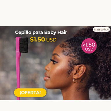 💇🏽‍♀️ ACCESORIOS PARA EL CABELLO  1. Cepillo de baby hair — 1.50 USD 2. Lazos para el cabello — 1 USD 3. Cepillo para - 3/5