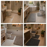 Set de alfombras para baño (3 piezas) 🚿✨ - Img main-image-55976059