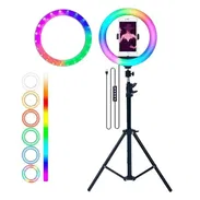 30 USD  - Aro de Luz COLOR BLANCO Y RGB LED 14 pulgadas. 3D-30. - Img 54098765