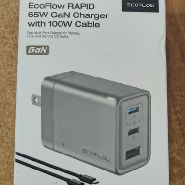 EcoFlow Cargador GAN Rapid 65W con Cable de 100W, 3 Puertos - 2/4