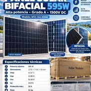 Panel solar bifacial de 595w - Img 57764822