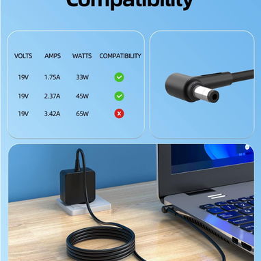Superer 45W Cargador Compatible con ASUS AC Adapter AD883020 010 FLF/ AD883020 010K LF 5.5PHI/ 010K-1LF/ 010K-3LF, - Img 121346375