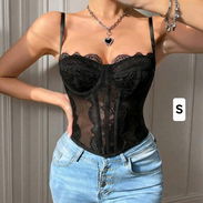 Corset de encaje negro S — PAGO CONTRA ENTREGA - Img 58328053