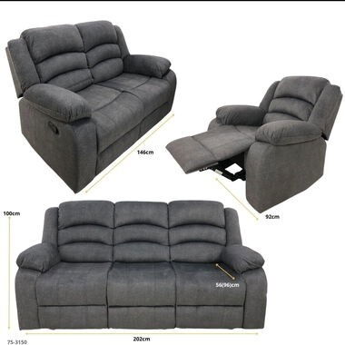 Juego de sofa y butacas reclinables - Img 124379329