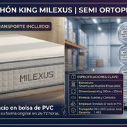 Colchón King MILEXUS Semi Ortopédico Enrollado al vacío en bolsa de PVC Precio $300 USD Transporte Incluido - Img 56425765