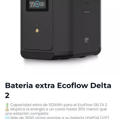 Ecoflow delta 2, delta 3, river pro, 3 air ,delta pro, delta 3 plus , bateria extra delta 2 y delta 3. Tdo 0km garantia - Img 120499572