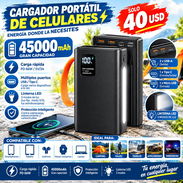 Cargador portátil de celular 45000mAh c cables, puertos y lámparas - Img 57415389