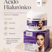 Crema Facial con ácido Hialurónico . Vitamina E,Péptidos Iluminador, antiedad e hidratante - Img 55883196