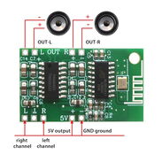 Amplificador 3W*2 +Bluetooth 5.0BT, 5V, Estéreo, Clase D. Conecte para de bocinas y tendrá música por Bluetooth - Img 44320326