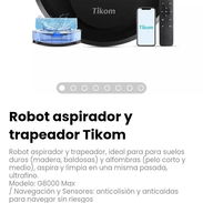 Robot aspirador y trapeador Tikom. Robot aspirador y trapeador, ideal para suelos duros aspira y limpia a la misma vez - Img 55957504