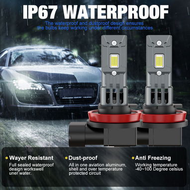 Pareja de bombillos H11, HB4 y HB3 , 260W, 320000 Lumens, 12V. (50 USD cada pareja) - 3/6