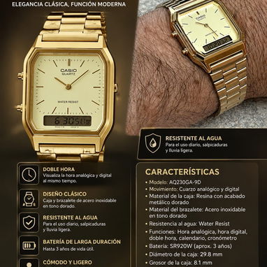 ⌚✨ RELOJ CASIO AQ-230GA-9D ✨⌚ 🦋 - Img 126063627