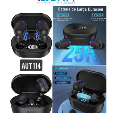 Audífonos inalámbricos marca 1hora - Img 120812221
