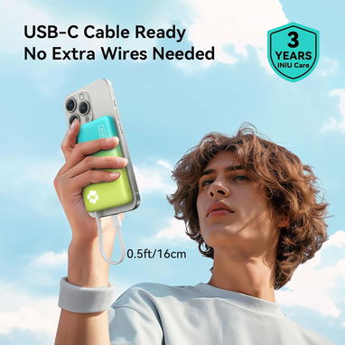 🔋⚡ Power Bank INIU 10000mAh 45W Con Cable USB-C Integrado Ultra Compacto EnvĂo Disponible* + GarantĂa** - Img 110409984