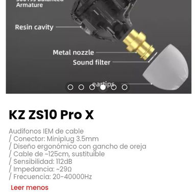 KZ ZS10 Pro X Audífonos IEM de cable - Img 122431092