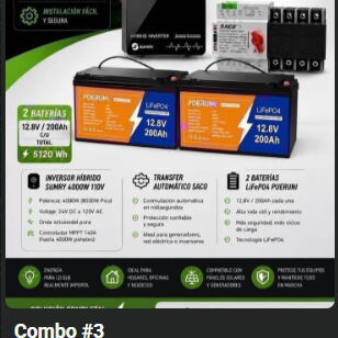 Combo Energía Total (Inversor + Baterías + Transfer) P0926-AV015 - 3/6