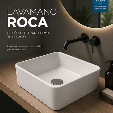 Lavamano Roca, Mueble con espejo nuevo en cajita - 7/7