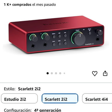 Vendo interface de sonido Fucusrite 2i2 4ta generación  200usd o al cambio - 2/3