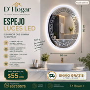 Espejo Luces Led. Domicilio Incluido (Ovalado) - Img 57778219