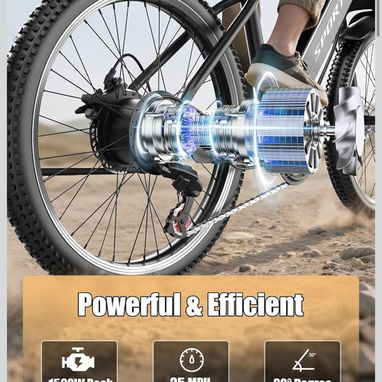 BICICLETA ELÉCTRICA PREMIUM 26 “ASKGO “1500W NUEVA con batería extraíble 48 V y 12 Ah, hasta 25 MPH 65 millas 53822315 - Img 121872704