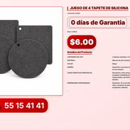 JUEGO DE 4 TAPETE DE SILICONA VPT-0146 - Img 56206692