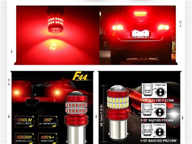 Bombillos LED ( potentes) para luz de marcha atrás y de frenos(stop) para autos y motos - Img 65990252