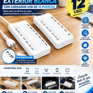 Vendo Regleta de Alimentación Exterior Blanca con Cargador USB de 10 Puertos - Img 57553865