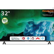 Premier TV 32” HD Smart, DVB-T2, BT, Sin marco, Android 13.0, Soporte de Pared Incluido, 2 Control Remoto. New, Sellado. - Img 45419771
